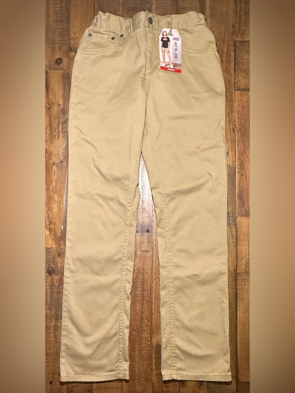 Levi’s 511 Slim Stretch Boys Khaki Pants – Size 16 Regular 28x30